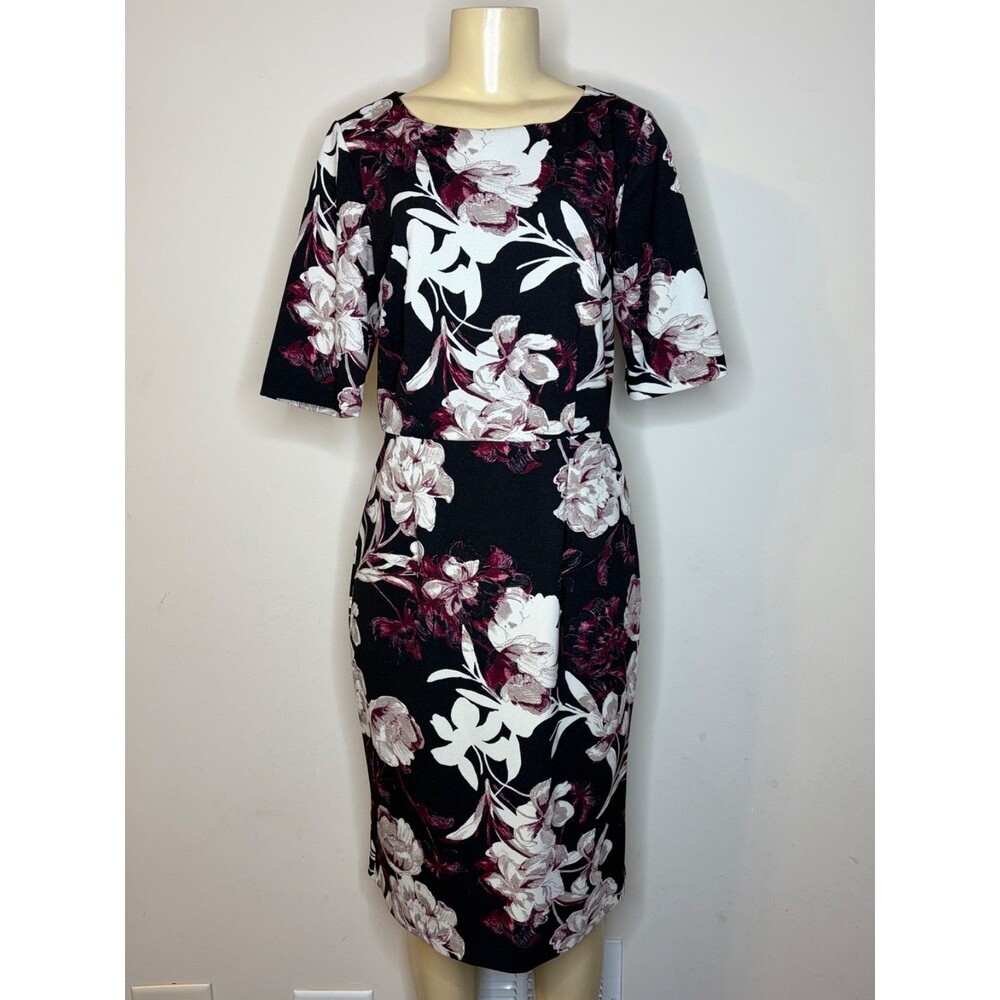 Liz Claiborne Women's Floral Polyester Blend Dress Size 8